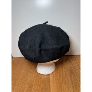 Hat Attack Hat Beret Womens One Size Black Wool Felt Winter French Style
